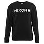 Polerón Hombre Nixon Crew Negro Logo Blanco