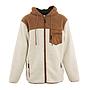 Polerón Hombre Sherpa Nixon Full Zipper Beige Brown Urbano