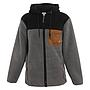 Polerón Hombre Sherpa Full Zipper Grey Black Brown