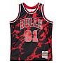 Camiseta Mitchell and Ness Chicago Bulls Dennis Rodman 91 Marble Talla 2XL