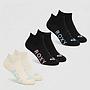 Tripack Calceta No Show Roxy Negro Crema Surprise