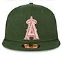 Jockey Gorro New Era 59FIFTY Los Angeles Angels MLB Pink Pack Green