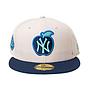 Jockey Gorro New Era 59FIFTY New York Yankees MLB Chrome White Off
