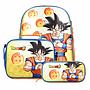 Set Mochilas 3 en 1 Dragon Ball Esferas del Dragon Naranja 14L