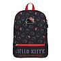 Mochila Hello Kitty Juvenil Negro Rojo