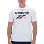 Polera Hombre Reebok Deportiva Algodón Logo Frontal Blanco
