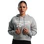 Polerón Corto Hoodie c/ Capucha Mujer Reebok Classics Big Logo Fleece Gris Melange