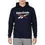 Polerón Hoodie Hombre Reebok Azul Navy  Logo Blanco