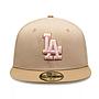 Joceky Gorra 59Fifty Los Angeles Dodgers Beige - Rosado
