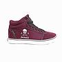 Zapatillas Unisex Jackass Crazy Action Caña Alta Vulcanizadas Burdeo-Blanco