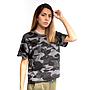 Polera manga corta mujer con bolsillo spitfire 360 camuflaje negro