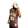 Polera Nba Lux Brown Bulls 97 Dennisr Mitchell And Ness