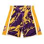 Short Los Angeles Lakers Mitchell & Ness Marble Amarillo/Morado