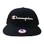 Gorro Jockey Champion BB Snapback 3D Script Negro