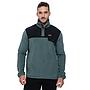 Polerón Polar Microfleece Hombre Half Buttons Hi-Tec Verde