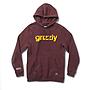Poleron Hoodie Hombre Grizzly Griptape Lowercase Fadeaway Burdeo