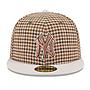 Jockey Gorro New Era 59FIFTY New York MLB Houndstooth Open Café